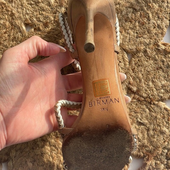 Alexander Birman Tan  suede and leather western inspired Stilleto Sandals main image 9